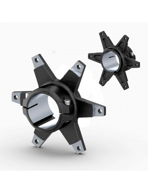 Sprocket Hub - 6 Spokes - D.50mm - Black Aluminium