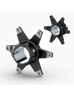Sprocket Hub - 6 Spokes - D.50mm - Black Aluminium