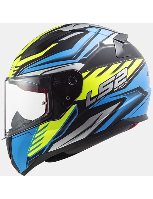 casque LS2 GALE noir/bleu/neon-yellow