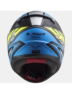 casque LS2 GALE noir/bleu/neon-yellow