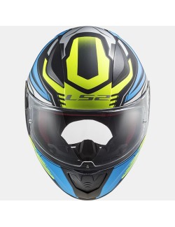 casque LS2 GALE noir/bleu/neon-yellow
