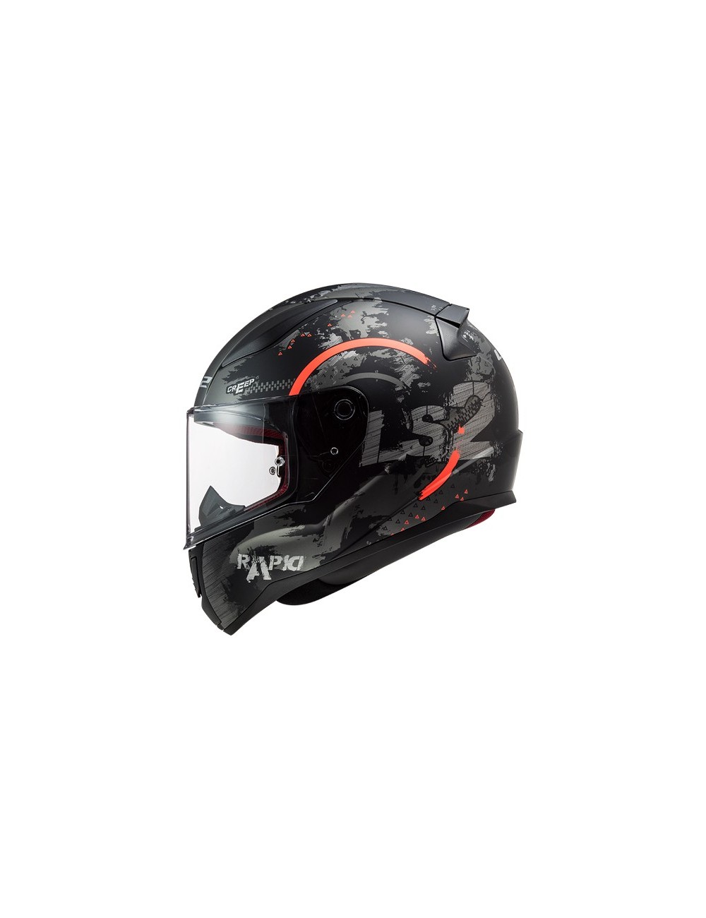 casque LS2 CIRCLE noir/orange XS casque LS2 CIRCLE noir/orange XS