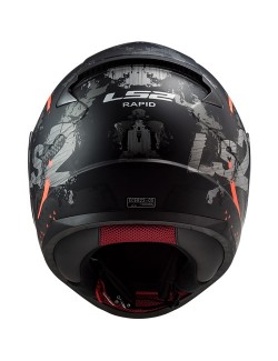casque LS2 CIRCLE noir/orange XS