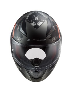 casque LS2 CIRCLE noir/orange XS