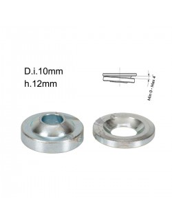 Paire de cales sphériques pour broche, trou 10mm, h.12mm