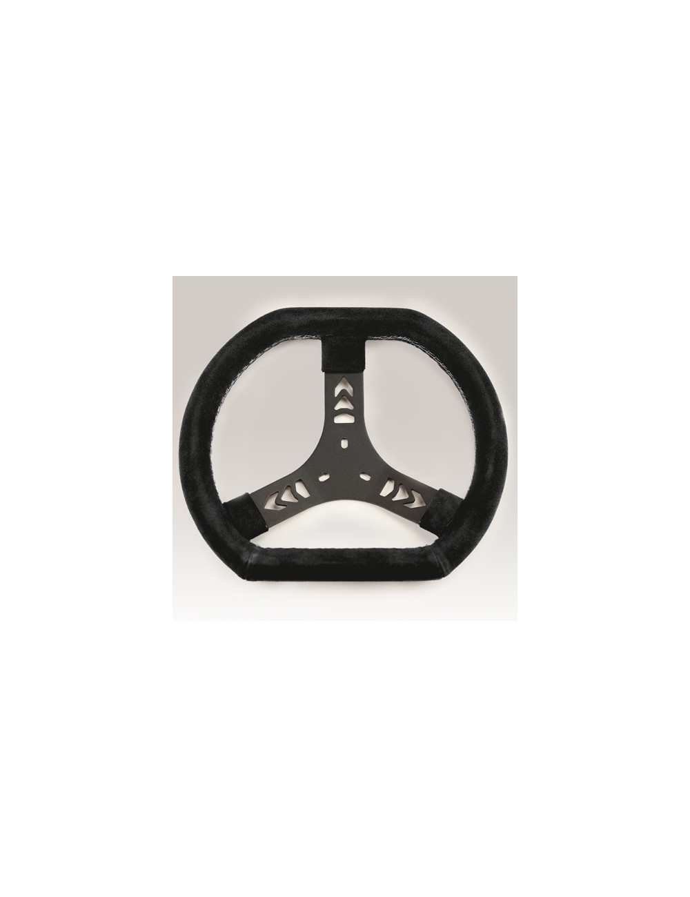 volant kart suède noir aplati volant kart suède noir aplati
