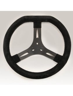 volant  kart suède noir aplati Ø 320mm