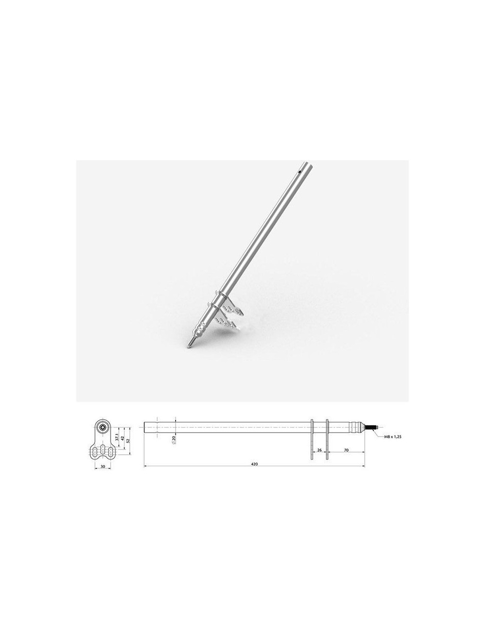 colonne de direction M8x420mm