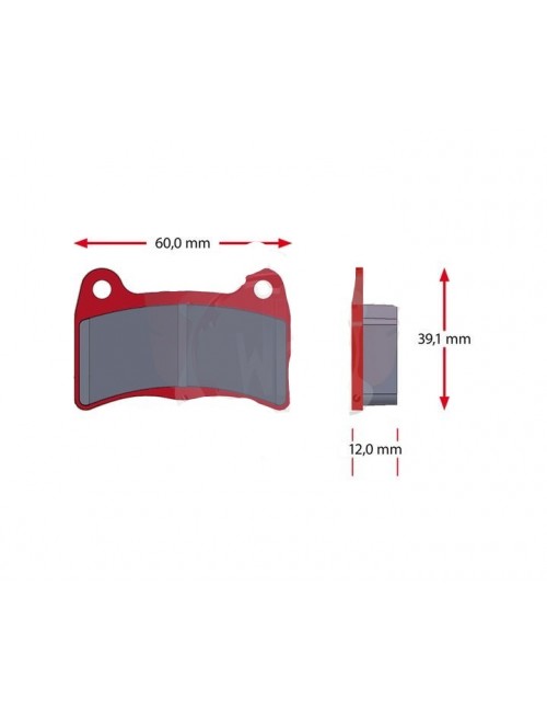 Jeu plaquettes  IPK SINTER 429-0, rouge