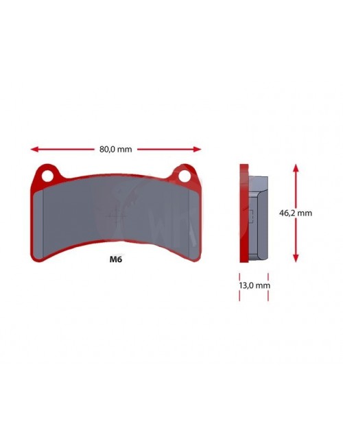 Jeu plaquettes SINTER 502-0, rouge