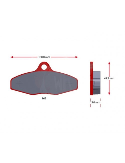 Jeu plaquettes  Rosso korsa SINTER 510-0, rouge