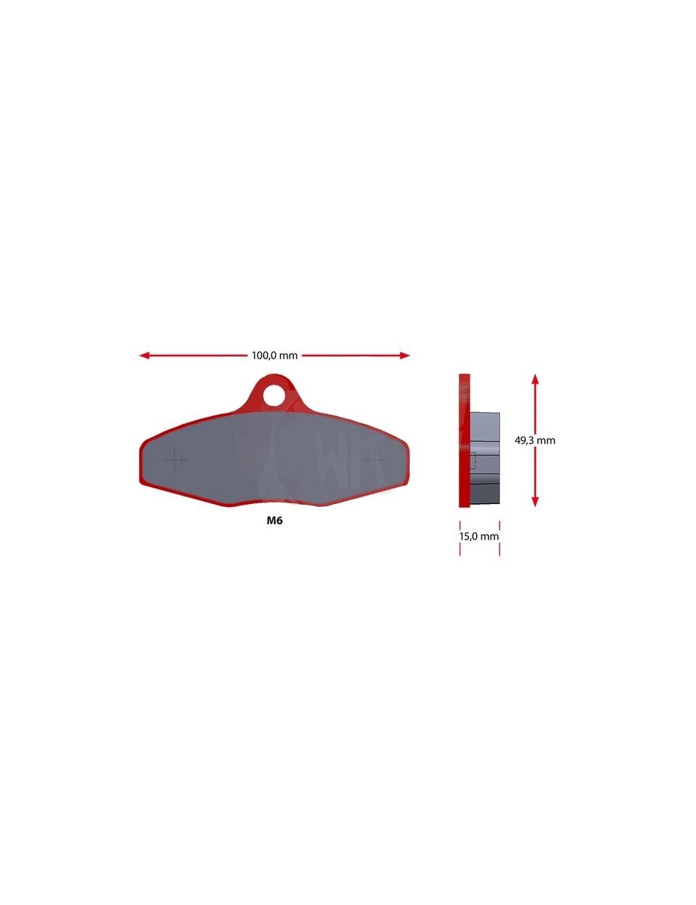 Jeu plaquettes Rosso korsa SINTER 510-0, rouge Jeu plaquettes Rosso korsa SINTER 510-0, rouge