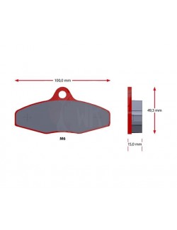 Jeu plaquettes  Rosso korsa SINTER 510-0, rouge