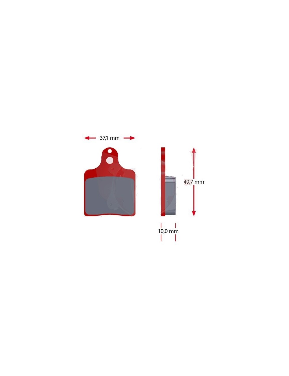Jeu plaquettes SINTER 523-0, rouge Jeu plaquettes SINTER 523-0, rouge