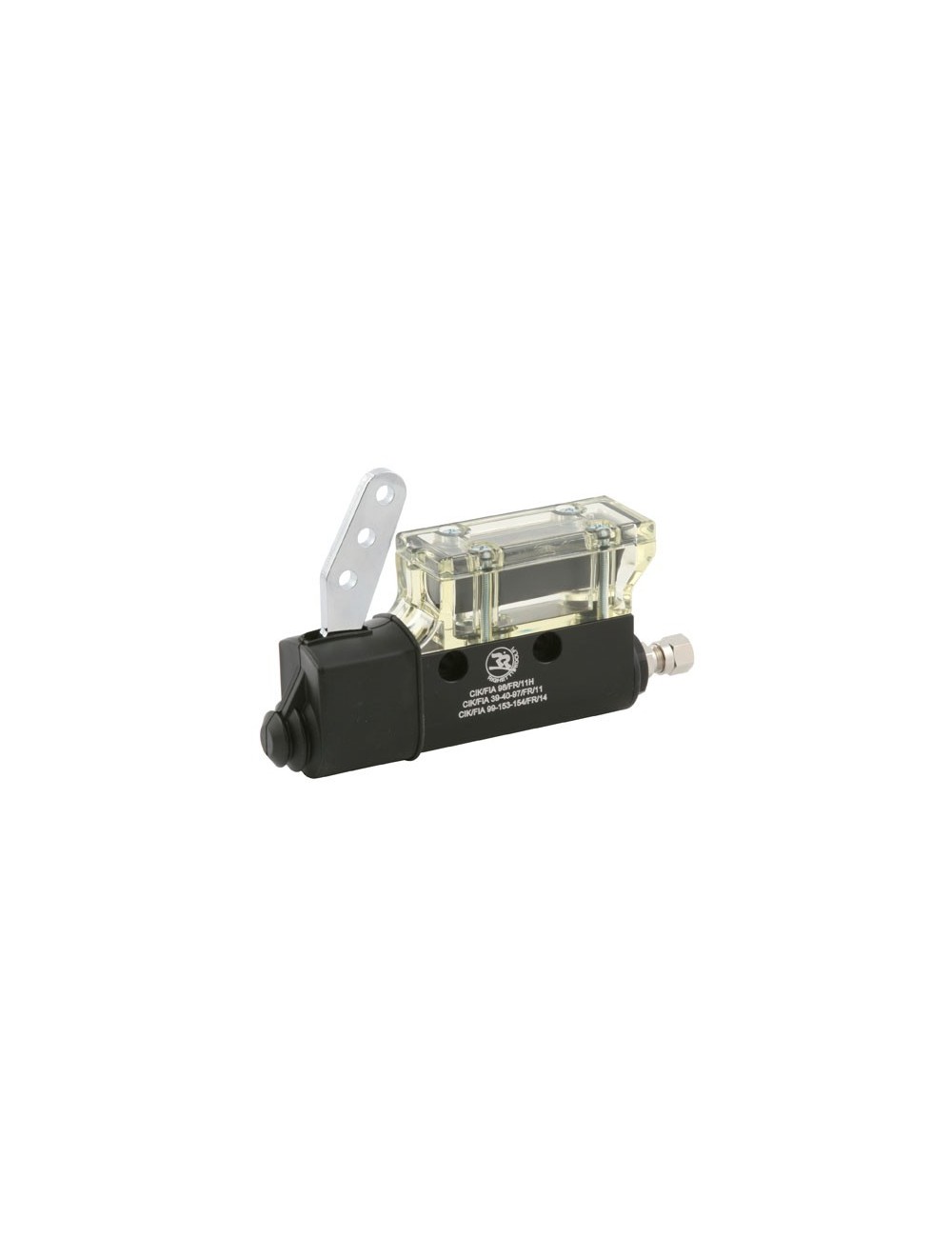 MAC MINARELLI Pompe de frein anod. noire, réservoir transparent MAC MINARELLI Pompe de frein anod. noire, réservoir transparent