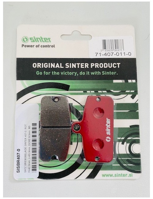 Jeu plaquettes  SODI SINTER 407-0, rouge