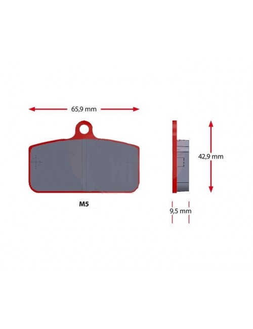 Jeu plaquettes  SODI SINTER 407-0, rouge