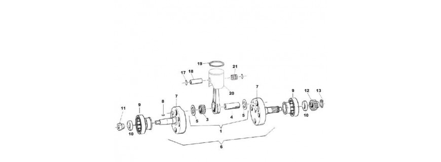 Vilebrequin, bielle et piston TM 