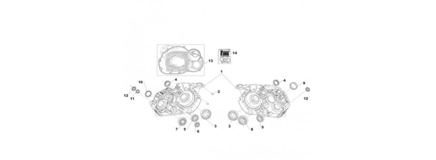 TM KZ R1 engine crankcase