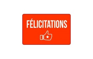 
			                        			Félicitation
